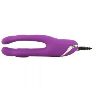 Sex Double Teaser Silicone Rechargeable Vibe in Purple