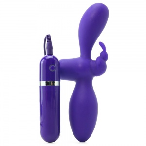 Sinful Dual Exciter Silicone Vibe in Purple
