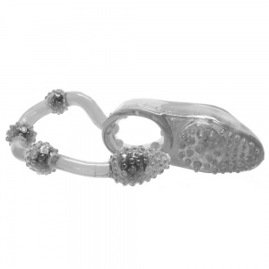 Maxx Gear Vibrating Cock Ring & Anal Beads in Smoke