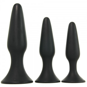 Silicone Anal Trainer Kit in Black