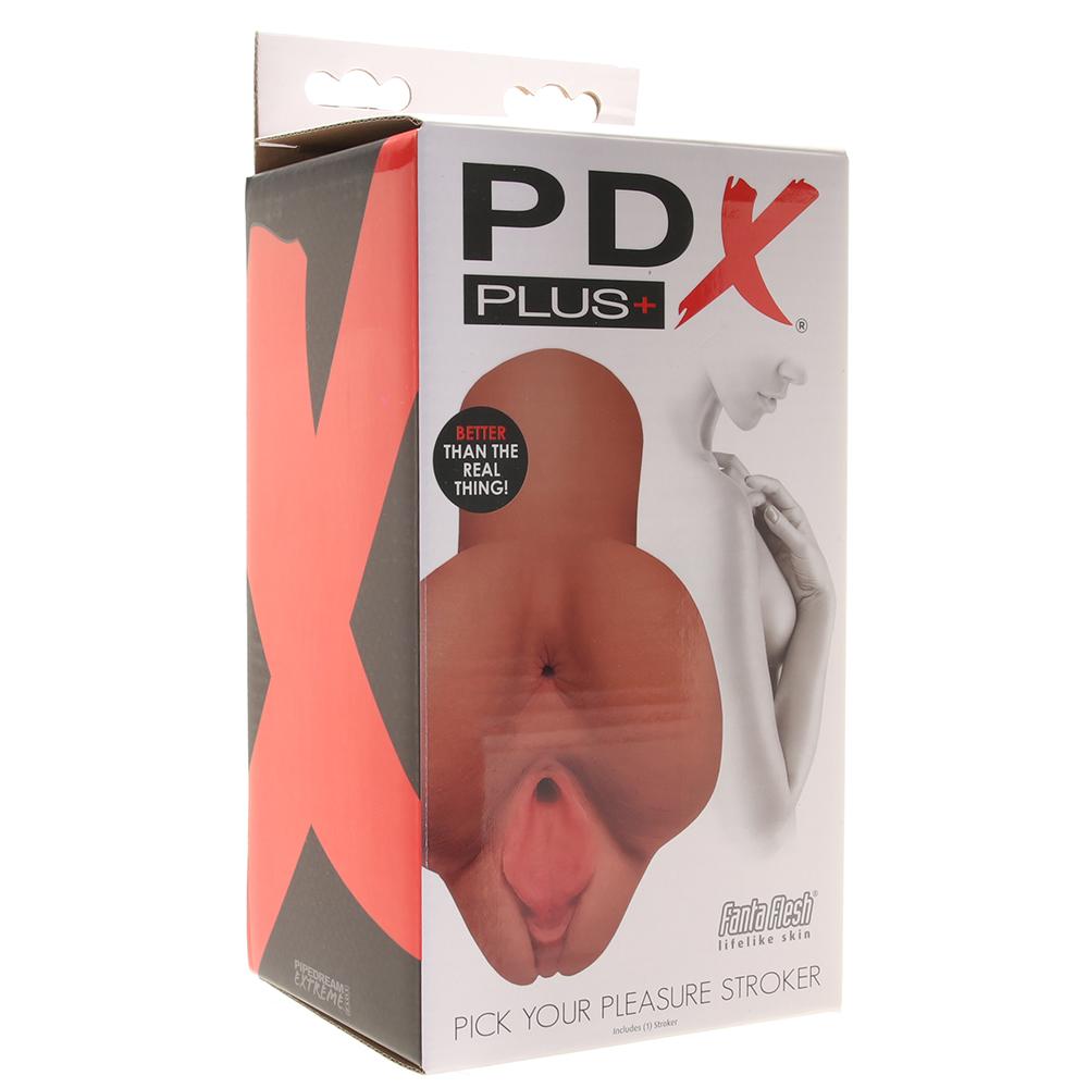 PDX Plus Pick Your Pleasure Stroker in Tan - Adult Sex Shop