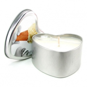 Edible Massage Oil Heart Candle 4.7oz/133g in Vanilla